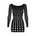 Платье Obsessive Rocker с перфорацией, черное, S/M/L
