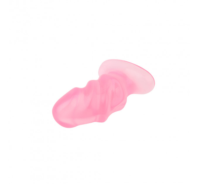 Рифленная анальная пробка Chisa Hi-Rubber Raging Mini Plug Pink
