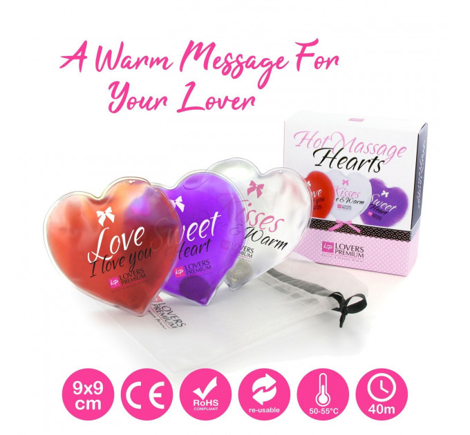Серця для гарячого масажу Loverspremium Hot Massage Hearts
