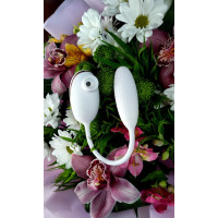 Вакуумний стимулятор з віброяйцем High End Suction Love Egg WHITE