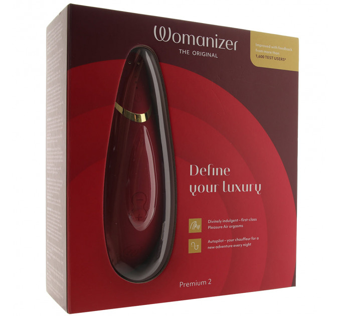 Вакуумный клиторальный стимулятор Womanizer Premium 2 Bordeux