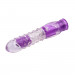 Вибратор прозрачный с рельефом Chisa Crystal Jellie Pleaser на батарейках, фиолетовый