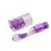 Вибратор прозрачный с рельефом Chisa Crystal Jellie Pleaser на батарейках, фиолетовый
