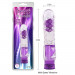 Вибратор прозрачный с рельефом Chisa Crystal Jellie Pleaser на батарейках, фиолетовый