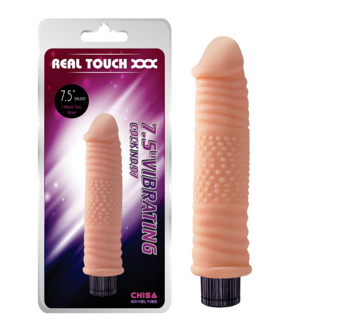 Вибратор реалистичный с рельефом Chisa Real Touch XXX бежевый