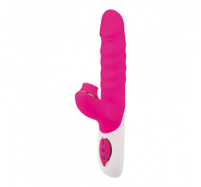 Вибратор кролик с вакуумной стимуляцией CHISA Intimate Melody Clit Kisser THruster, розовый