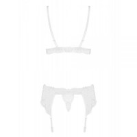 Комплект Obsessive 810-SEG-2 3 pcs set white L/XL