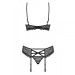 Комплект с поясом для чулок Obsessive 818-SEG-1 S/M