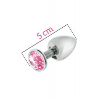 Анальна пробка MAI METAL PLUG WITH STONE, s SILVER