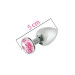 Анальна пробка MAI METAL PLUG WITH STONE, s SILVER