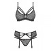 Комплект с поясом для чулок Obsessive 818-SEG-1 S/M