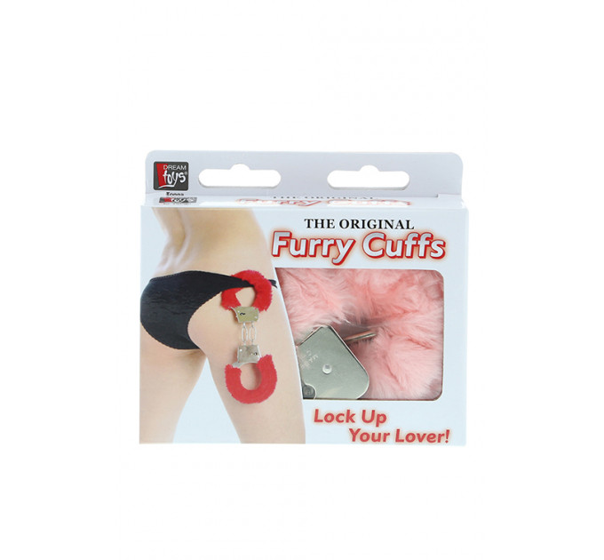 Наручники с мехом Dream toys Metal Handcuff, розовый