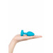 Анальна пробка з вібрацією та каменем B-Vibe - Vibrating Jewel Plug S/M, синя