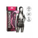 Боди-сетка в стразах с капюшоном CalExotic Hooded Deep V Bodysuit, черный
