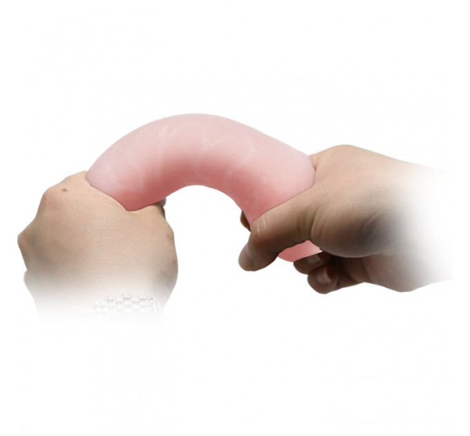 Фаллоимитатор с хребтом Super Excitement Sextoy, без мошонки, бежевый, 16 см