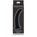Фалоімітатор страпон Taboom Strap-On Dong Medium чорного кольору, 14 см х 3.3 см