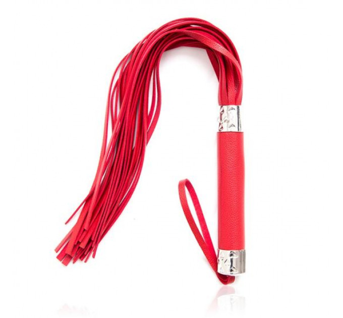 Флоггер с сердцем DS Fetish Flogger M red with heart metal
