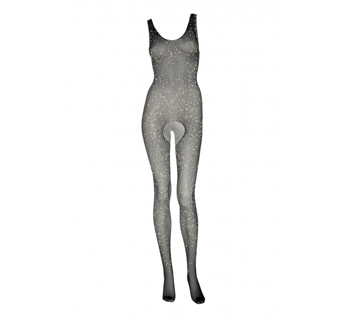 Сексуальный комбинезон со стразами черный LEG AVENUE Fishnet Tank Bodystockin O\S