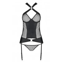Комплект спідньої білизни в сітку Amanda Corset black S/M-Passion
