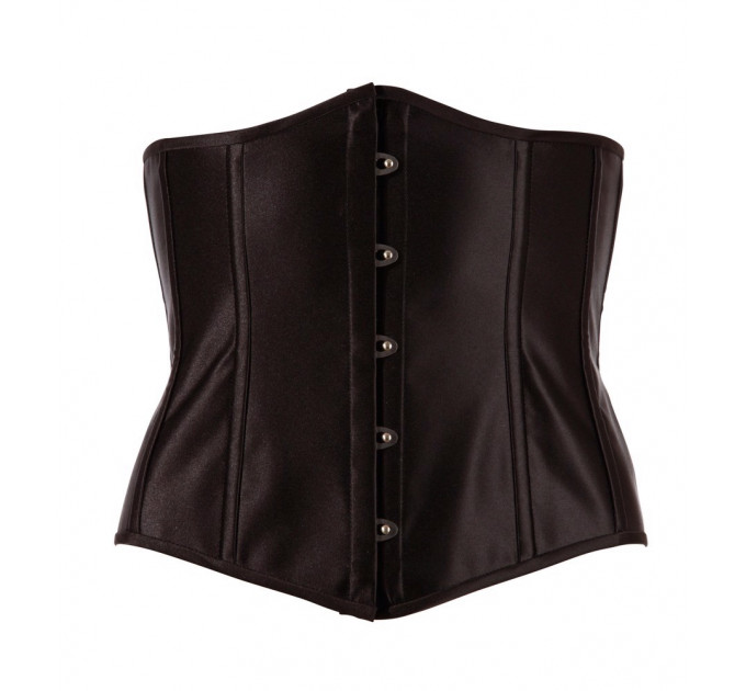 Корсет с открытым бюстом Cottelli Collection Corset Open Cup со шнуровкой, черный, M