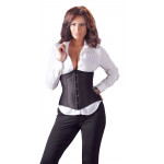 Корсет с открытым бюстом Cottelli Collection Corset Open Cup со шнуровкой, черный, M