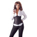 Корсет с открытым бюстом Cottelli Collection Corset Open Cup со шнуровкой, черный, M