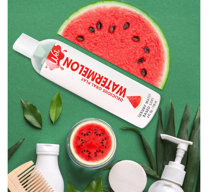 Лубрикант со вкусом арбуза Wet Watermelon с согревающим эффектом, 118 мл