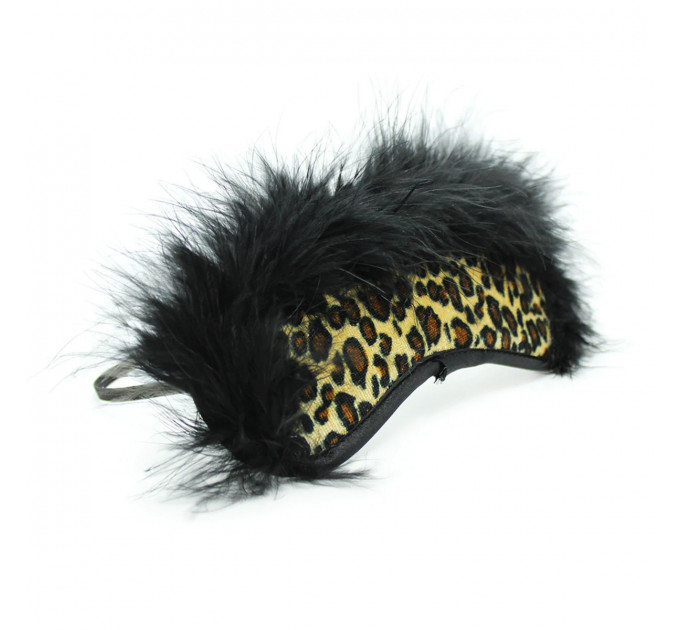 Маска на глаза с мехом Flocky blindfold leopard