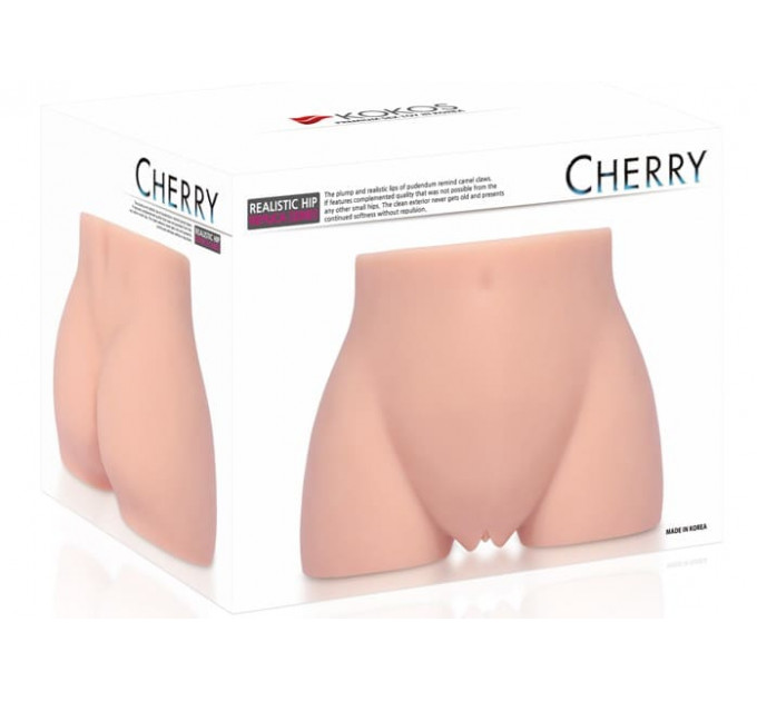Мастурбатор полуторс Kokos Cherry,два входа: вагина и попка с вибрацией