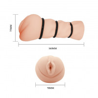Мастурбатор вагіна з кільцями - Crazy Bull Masturbator Pocket Pussy