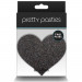 Набор из 2-х пар пестисов в форме сердца NS Novelties Pretty Pasties Glitter Hearts, черный/золотой