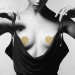 Набор из 2-х пар пестисов в форме сердца NS Novelties Pretty Pasties Glitter Hearts, черный/золотой