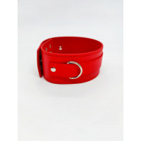 Ошейник с поводком DS Fetish Collar with leash red metal