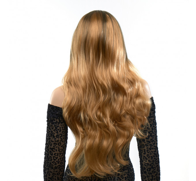 Парик длинный волнистый Fetish Hair балаяж русый, 65 см