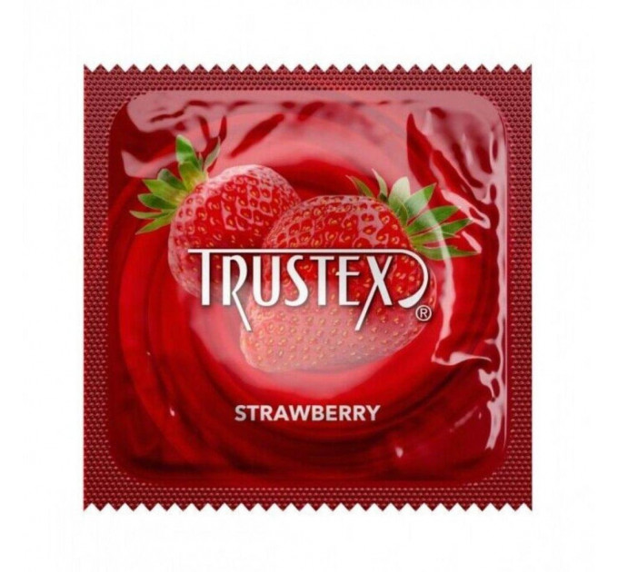 Презерватив Trustex Strawberry Lubricated с ароматом и вкусом клубники (цена за 1 шт.)