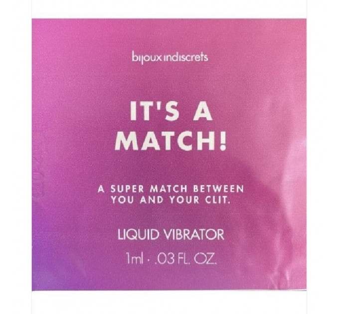 Пробник/Жидкий вибратор Вijoux indiscrets Liquide vibrator It`s a Match