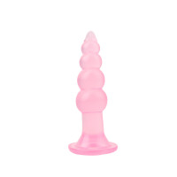 Рифленная анальная пробка Chisa Hi-Rubber Bumpy Butt Plug