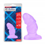 Рифленная анальная пробка Chisa Hi-Rubber Raging Mini Plug, фиолетовая