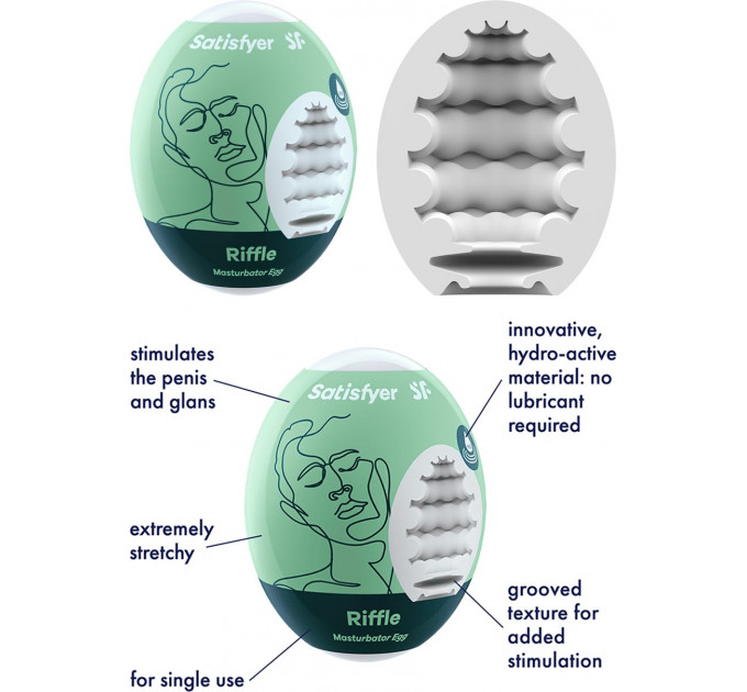 Самосмазывающийся мастурбатор Satisfyer Masturbator Egg RIFFLE