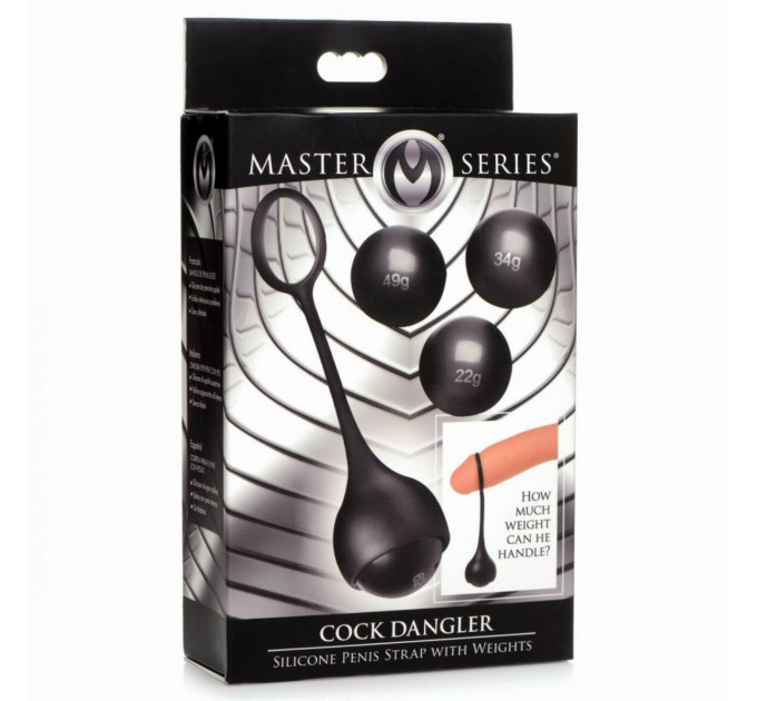 Силиконовая подвеска для пениса Cock Dangler с грузиками – черная,Cock Dangler Siliconen Penishanger