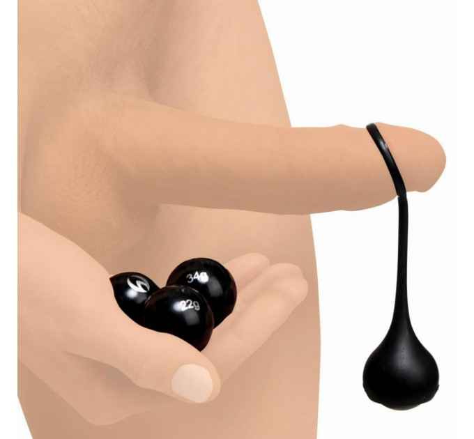 Силиконовая подвеска для пениса Cock Dangler с грузиками – черная,Cock Dangler Siliconen Penishanger