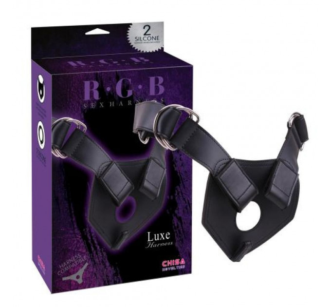 Трусики для страпона Chisa R.G.B Sex Luxe Harness, черные