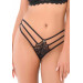 Трусики кружевные Daring Intimates с декоративными бретелями, черный, S/M