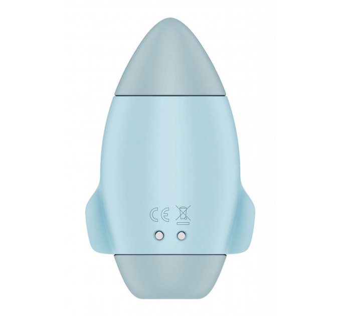 Вакуумный вибратор двойного действия в виде Ракеты Satisfyer Mission Control, голубой