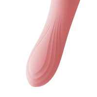 Вібратор з підігрівом і вакуумною стимуляцією ZALO ROSE RABBIT PINK