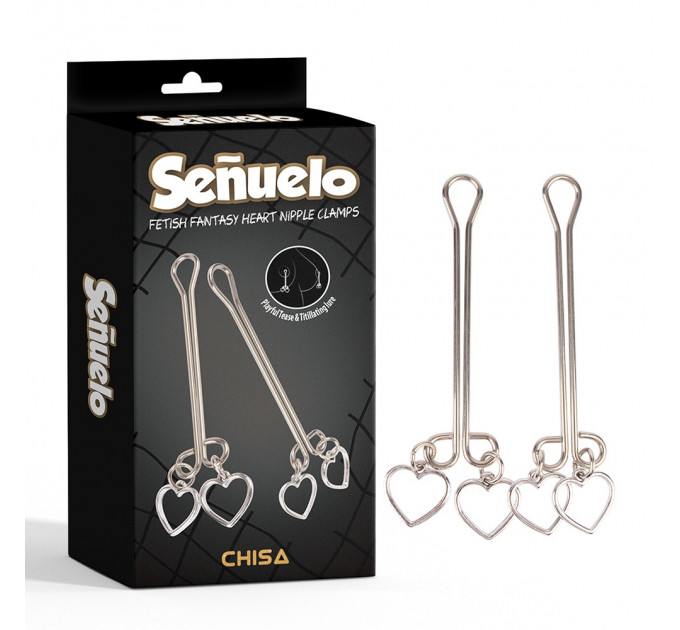 Зажимы на соски CHISA Senuelo Fetish Fantasy Heart Nipple Clamps в форме сердца