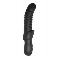 Подвійний вібратор рельєфний Dream Toys Midnight Magic Typhon чорний, 23 х 4 см