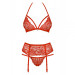 Комплект Obsessive 838-SEG-3 SET L/XL красный