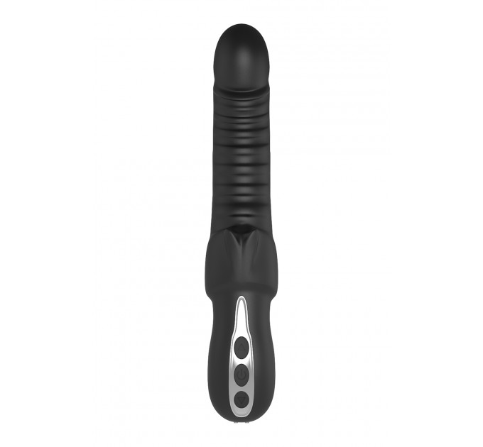 Двойной вибратор рельефный Dream Toys Midnight Magic Typhon черный, 23 х 4 см