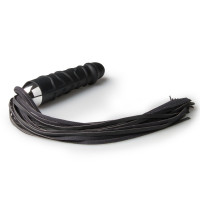 Фаллоимитатор реалистичный Easytoys с прикрепленным флогером, черный Flogger Dildo